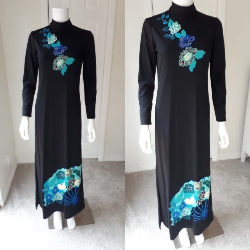 Vintage 1970's Paganne by Gene Berk Maxi Dress
